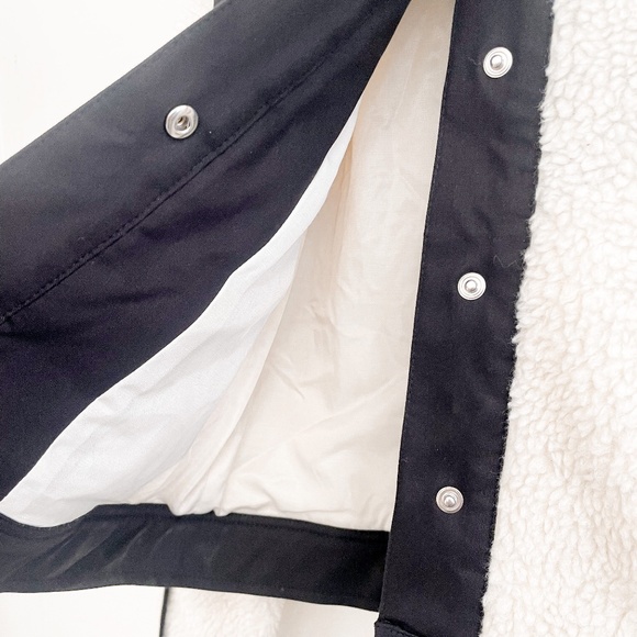 Veronica Beard Anita Faux Shearling/Leather Jacket Cream & Black XS - Picture 11 of 15